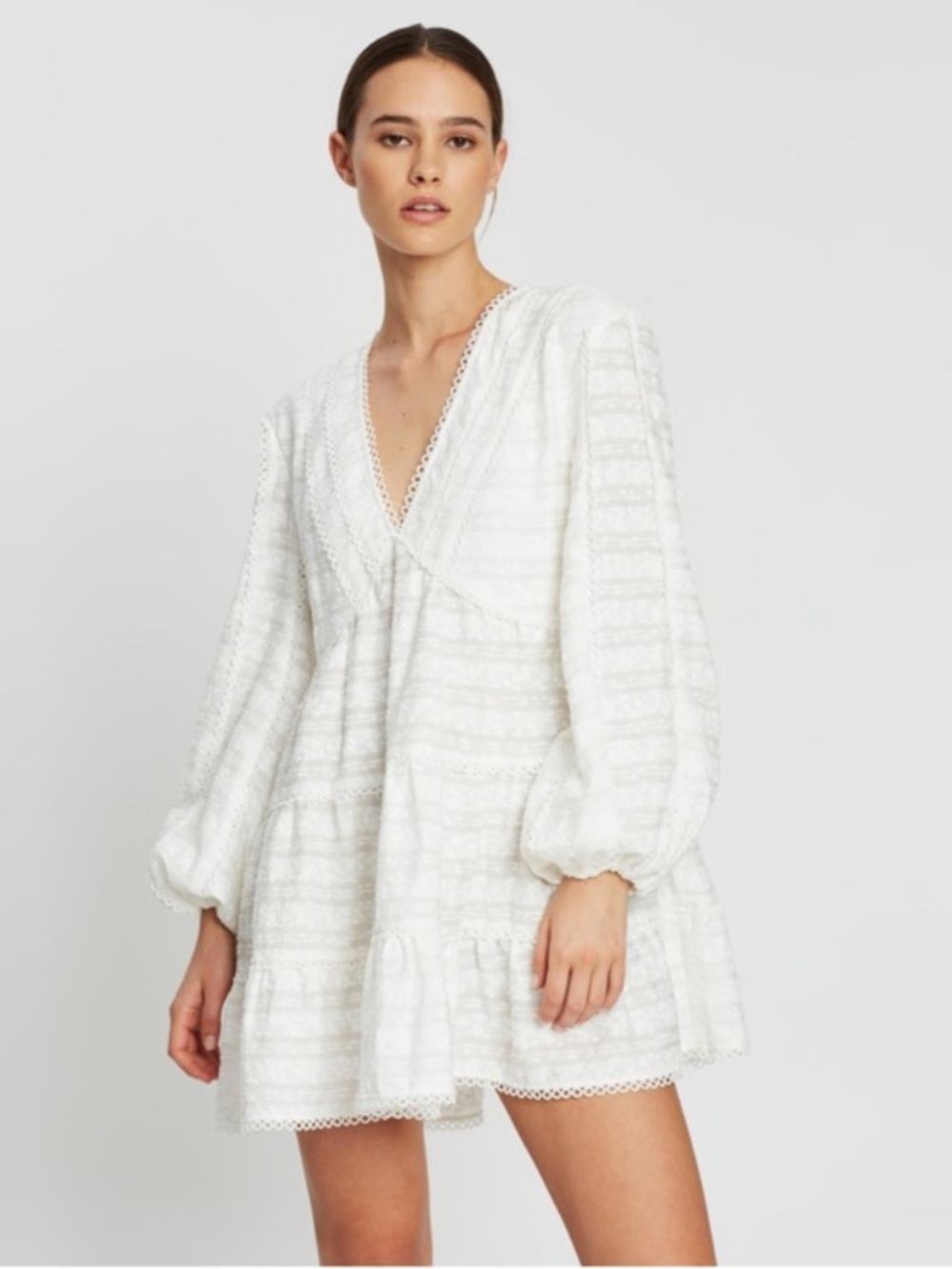 C/Meo Collective Lie Awake Ivory Dress S
